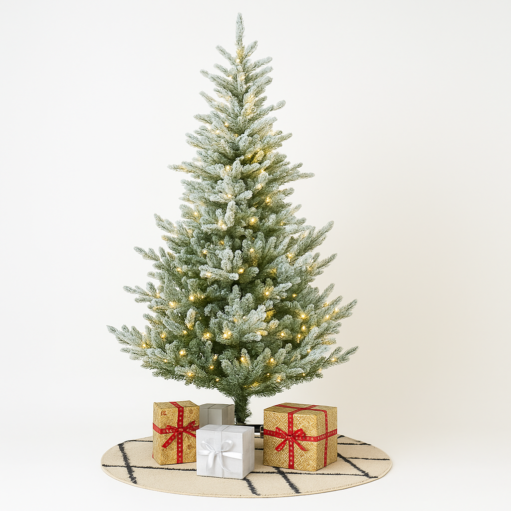 Árvore de Natal Nevada 2,10m de Altura - 1.286 Galhos - com luzes LED