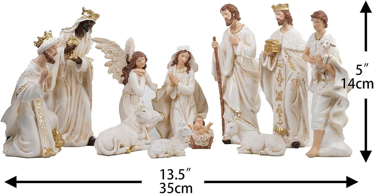 Presépio Católico Sagrada Família – 11 Peças (13 - 30 cm)