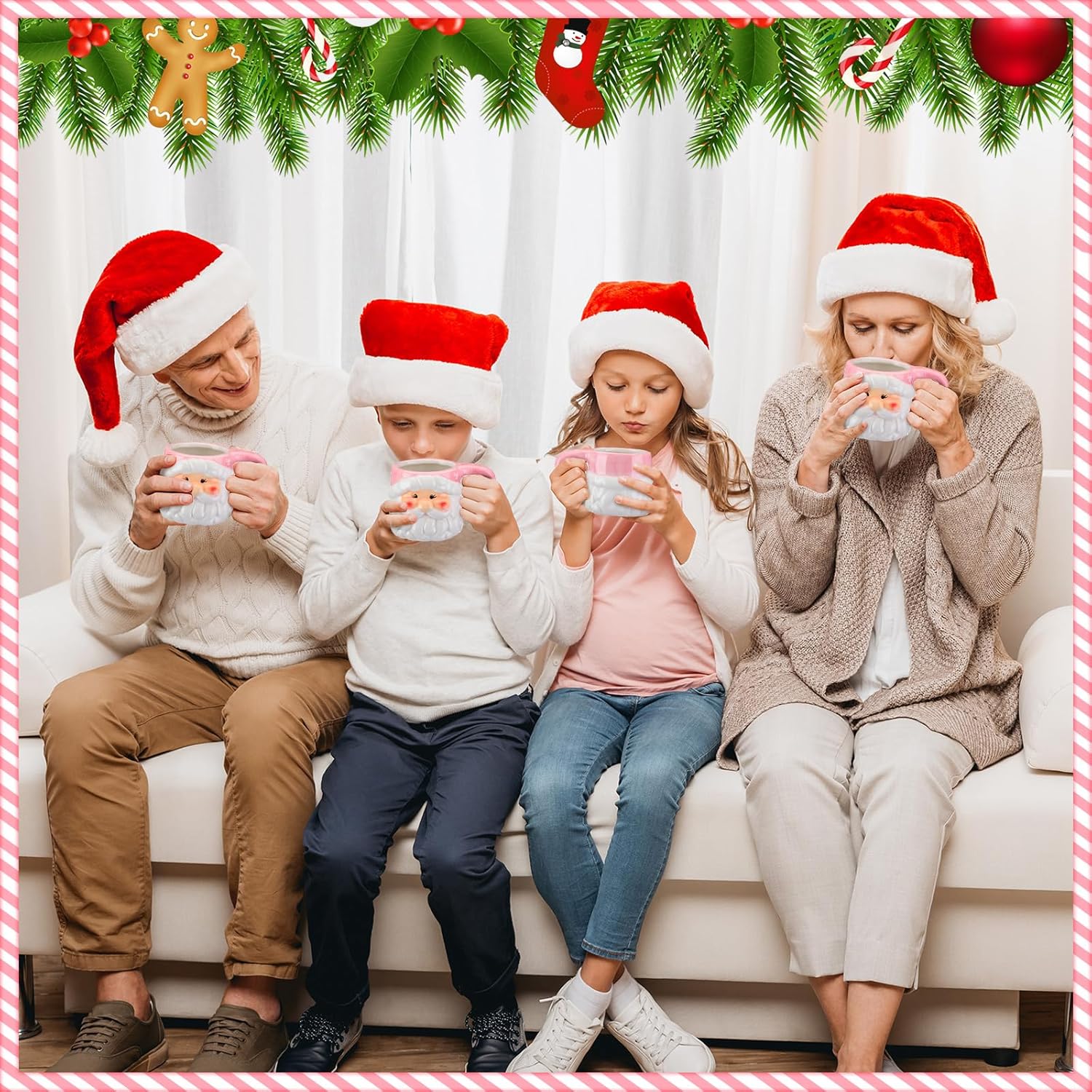 Kit de Canecas Vintage Papai Noel