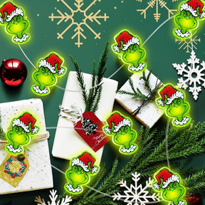 Luzes LED Verdes do Grinch – 40 Peças