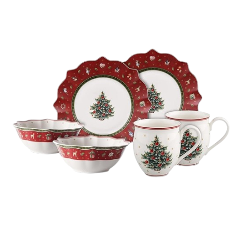 Aparelho de Jantar Natalino - 6 Peças