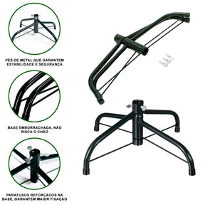 Árvore de Natal 2,10m de Altura - 1.286 Galhos - com luzes LED