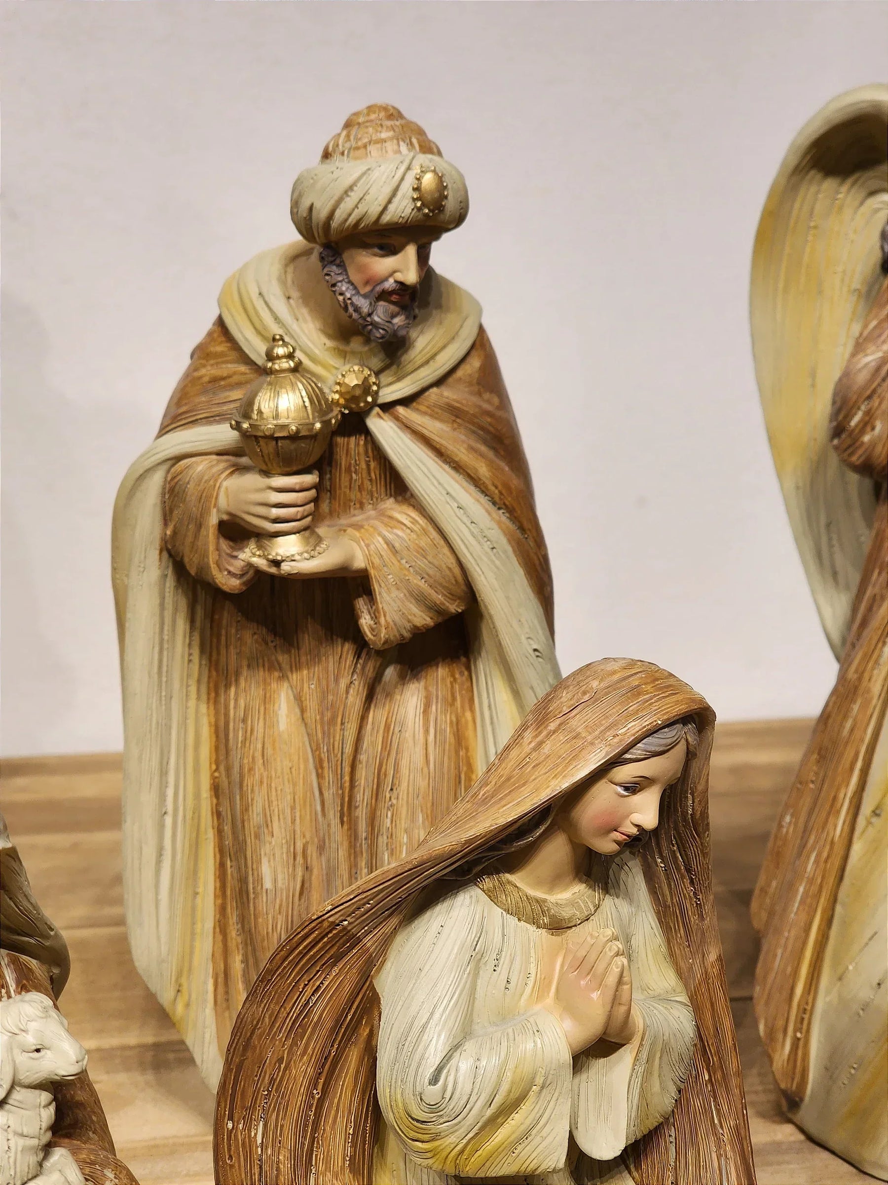 Presépio em Resina Marrom • 12 Peças • 30cm