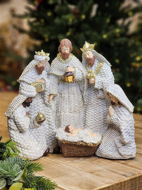 PRESÉPIO EM RESINA BRANCO