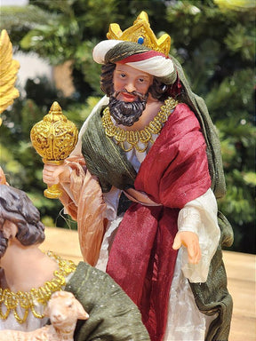 PRESÉPIO DE TECIDO LUXO 11 PÇS