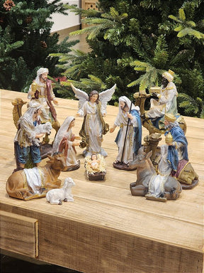 PRESÉPIO DE RESINA LUXO 11 PÇS