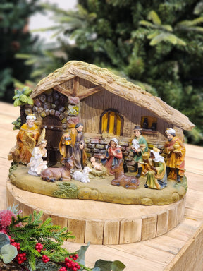 PRESÉPIO EM RESINA - PEÇA COM SOM