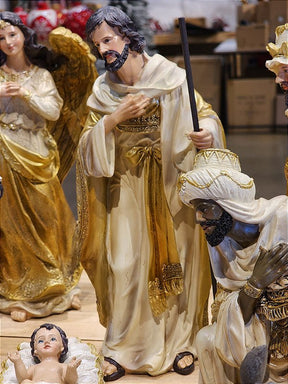 PRESÉPIO DE RESINA LUXO 11 PÇS