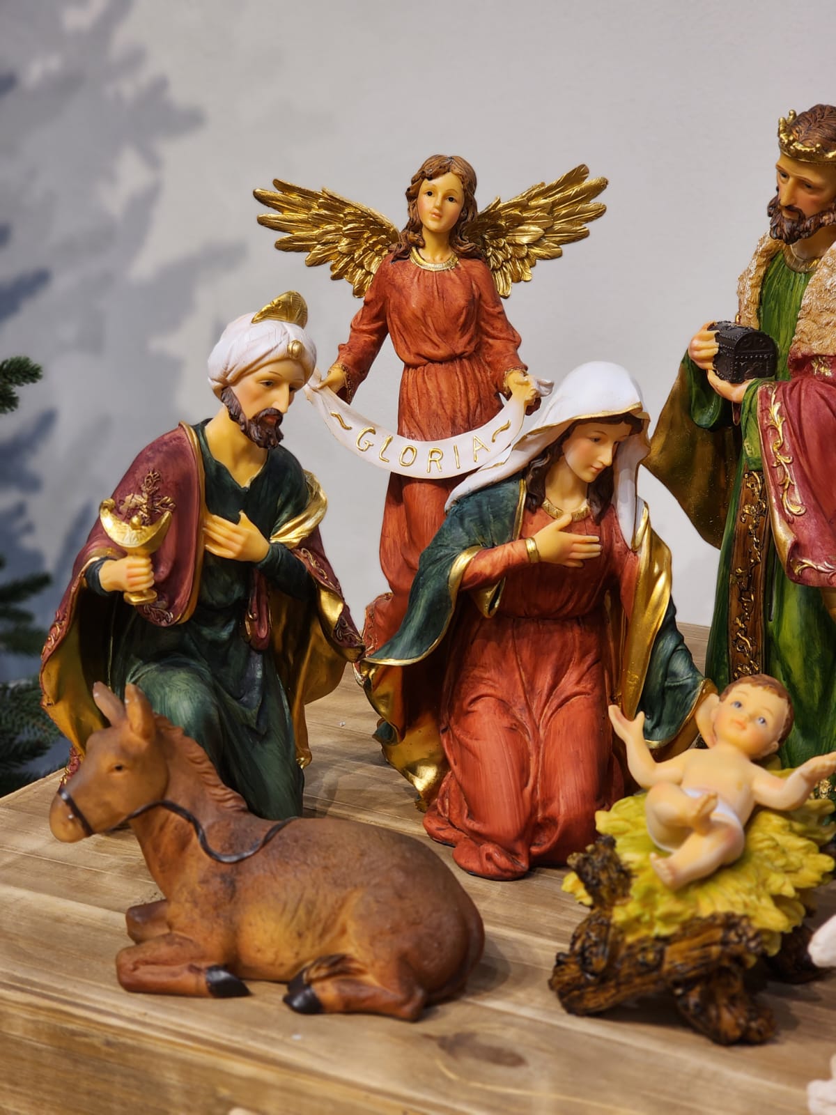 PRESÉPIO DE RESINA DE LUXO 9 PÇS Luxo