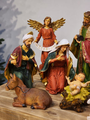 PRESÉPIO DE RESINA DE LUXO 9 PÇS Luxo