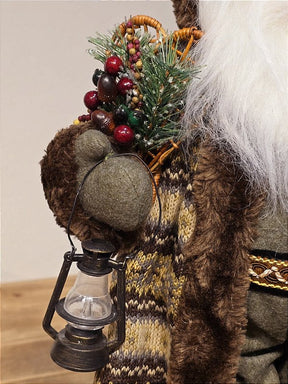 PAPAI NOEL DELUXY RÚSTICO EXPRESSÃO REALISTA 50CM